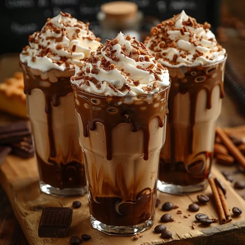 Mokaccinos frappés au chocolat et à la vanille