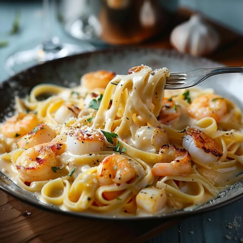 Linguines aux Fruits Mer Crémeuse