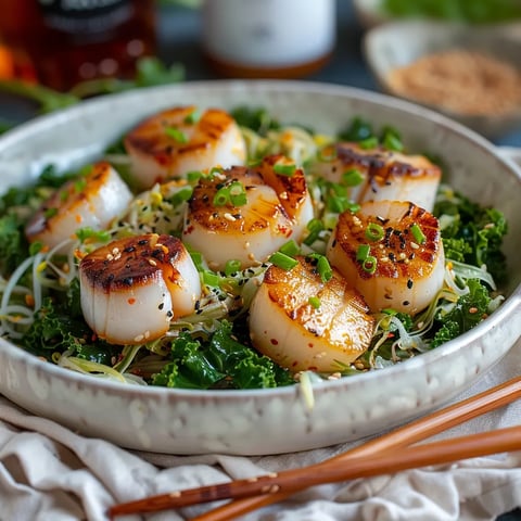 Recette Saint-Jacques Asiatique Chou Vert Snackées