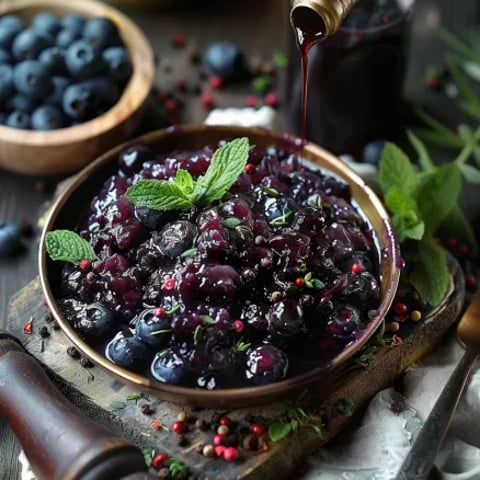 Confit de myrtilles aux 5 baies pour les fromages