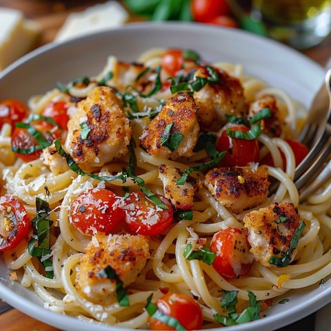 Spaghettis aux légumes et dinde.
