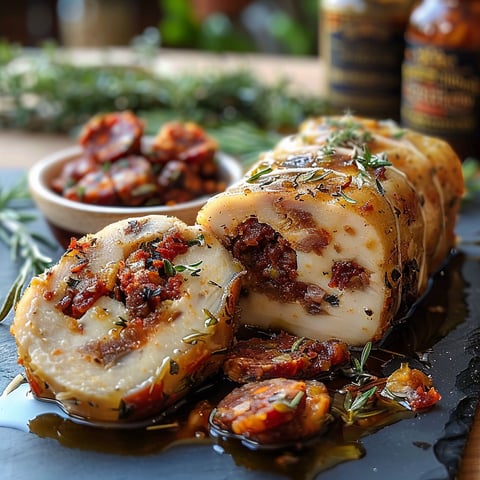 Blanc de poulet chorizo fromage.