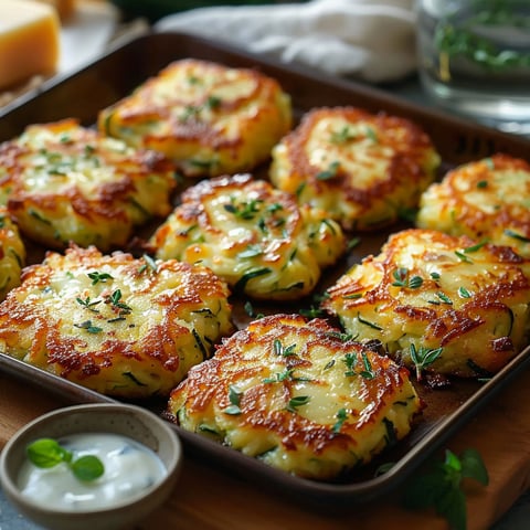 Nuages courgettes avec fromage.