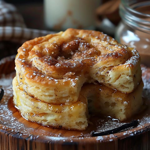 Biscuits à la cannelle sur une planche.