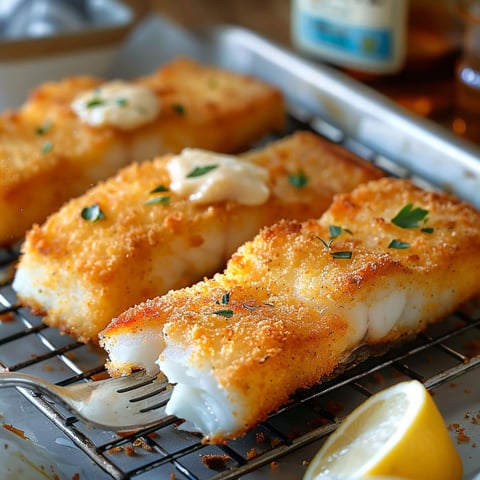 Filets de poisson panés croustillants.