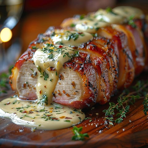 A delicious looking piece of meat with a sauce on it.
