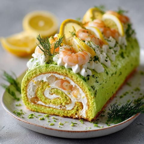 A cake with shrimp and avocado on it.