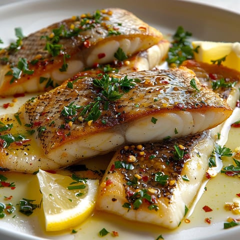 Filets daurade beurre citronné.