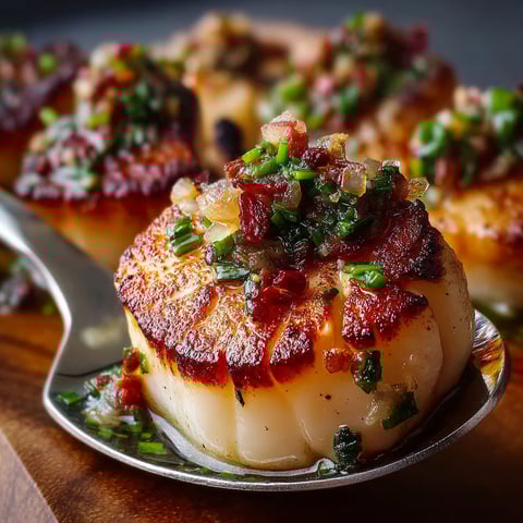 A plate of food with a spoon on it.