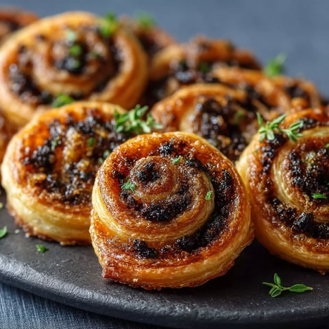 Palmiers salés tapenade noire.