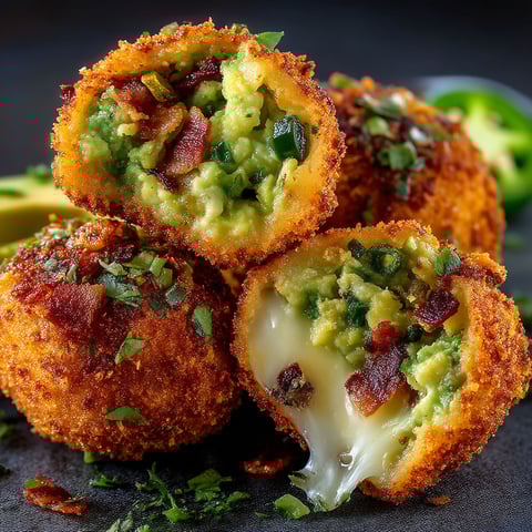 Bouchées Avocat et Bacon.