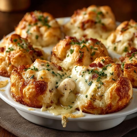 A plate of Alfredo puffs.