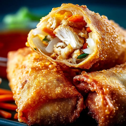 A plate of food with a spring roll and a carrot stick.