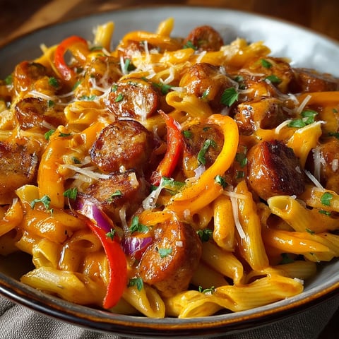 A plate of pasta with meat and sauce.