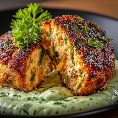 A dish of fish with a sauce on the side.