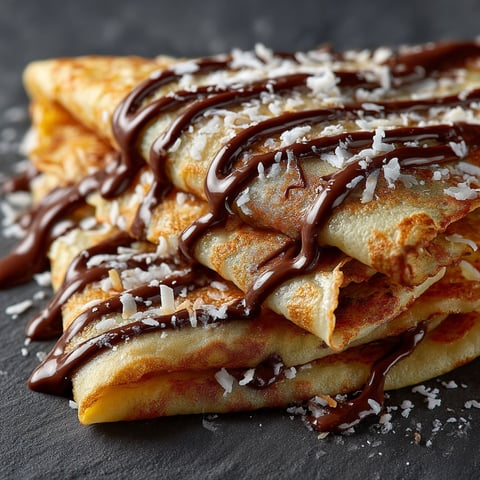 Crêpes chocolat noix de coco.