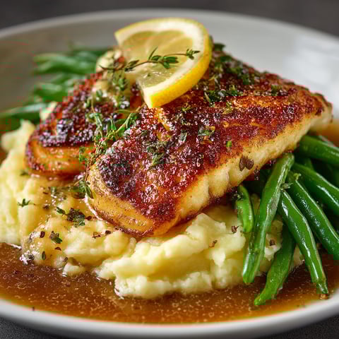 A plate of food with a lemon on top.
