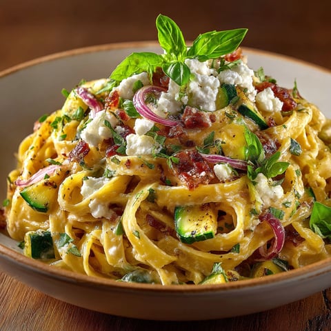 A bowl of pasta with cheese and vegetables.