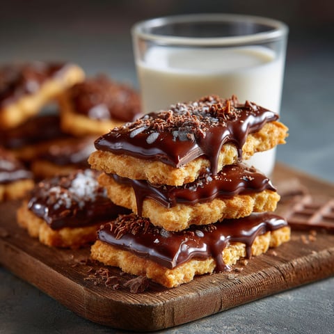 A glass of milk next to a plate of chocolate covered cookies.