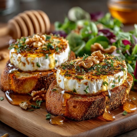 Toasts with cheese and honey.