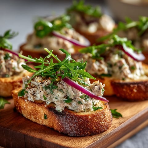 A plate of bread with tartines de rillettes aux sardines & La Vache qui rit®.