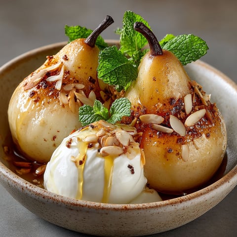 A bowl of fruit with a sauce on top.