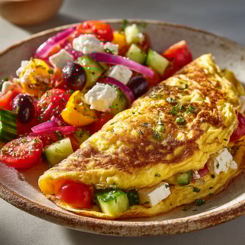 A plate of food with a fried egg and vegetables.