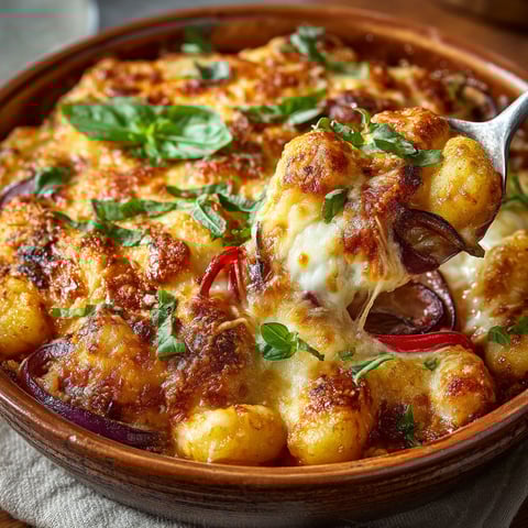 A close up of a bowl of food with a fork in it.