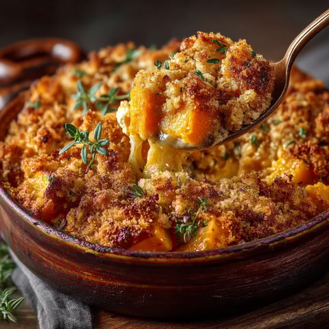 A bowl of food with a spoon in it.