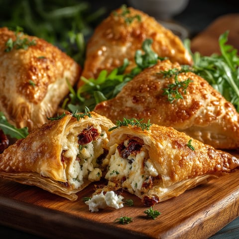 A plate of food with a pastry and cheese.