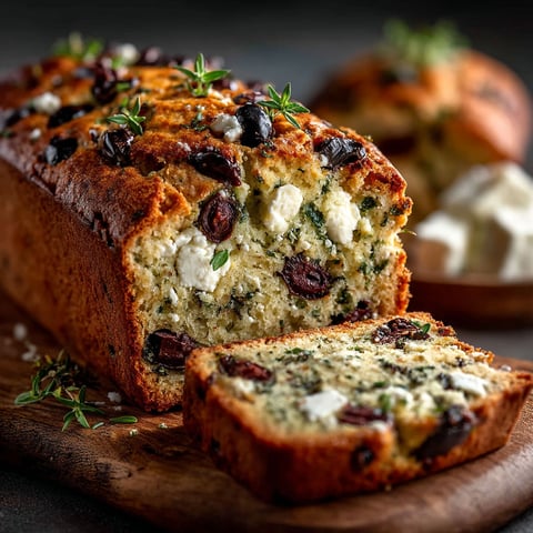 A slice of bread with olives and feta cheese.