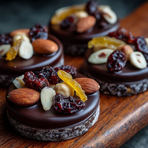 Desserts chocolat avec des fruits secs.