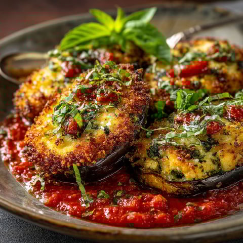 Une assiette de la recette d'aubergines à la bonifacienne.