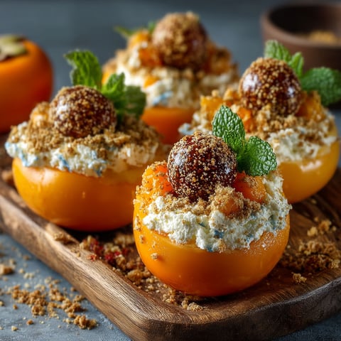 Ma recette de Kaki Ribera del Xùquer farci au mascarpone et spéculos.