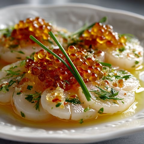 Mon carpaccio de Saint-Jacques.