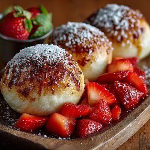 Ma recette de dampfnüdel fraise-rhubarbe.