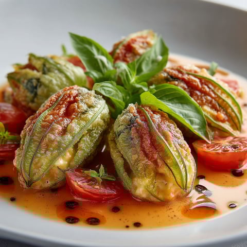 Ma recette de fleur de courgette farcie au basilic avec Jacques Maximin.