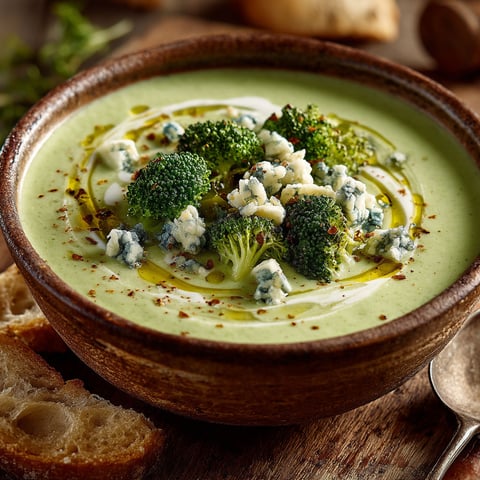 Ma recette de velouté de brocoli au bleu.