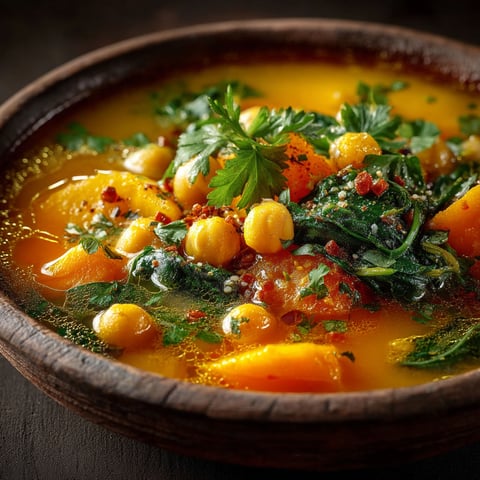 Ma recette de soupe de courges & pois chiche.