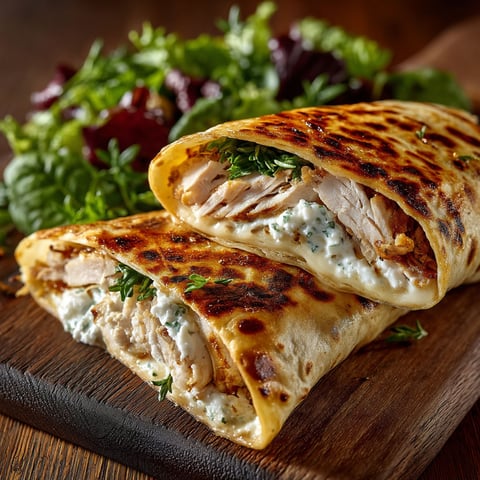 Wrap à la dinde et mozzarella.