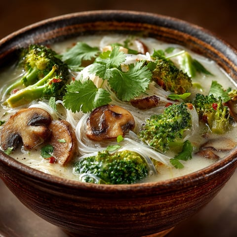 Bouillon coco aux légumes.