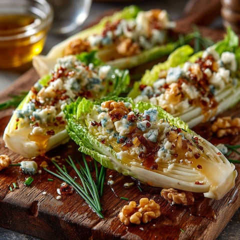 Barquettes endives, poires & gorgonzola.