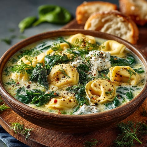 Tortellini épinards & aneth.