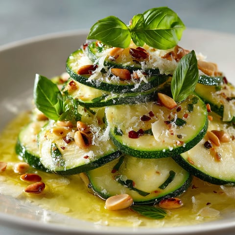 Carpaccio de courgettes.