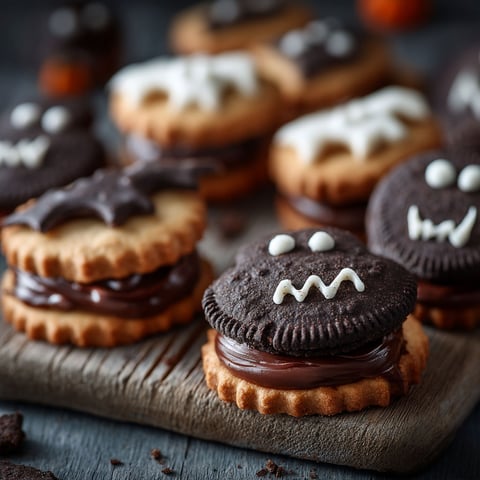 Biscuits Halloween à la pâte à tartiner.