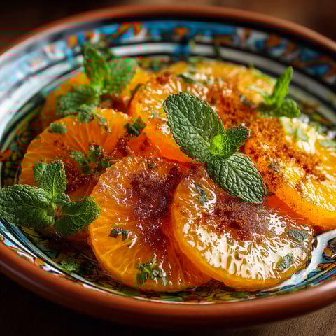 Salade d'oranges à la marocaine.