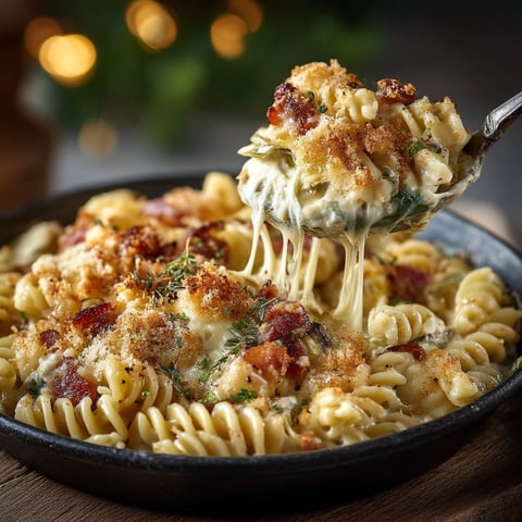 Une pâte de fusilli, poireaux et camembert.
