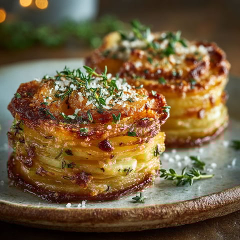 Mille feuille de pommes de terre.