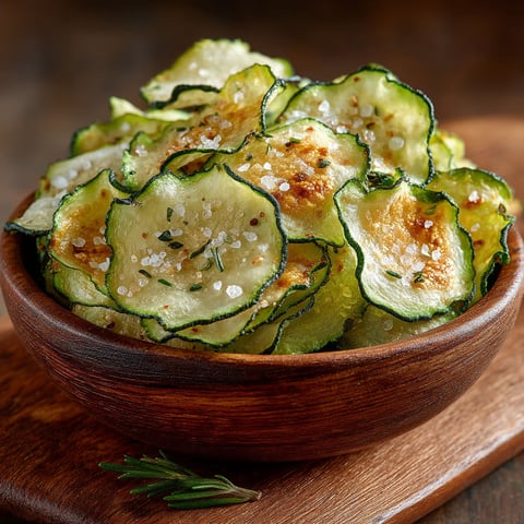 Chips de courgettes déshydratées.