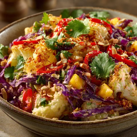 Salade de chou-fleur façon thaï.